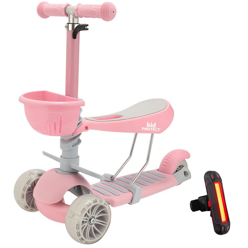 Trotineta copii 3 in 1 KidProtect Ultra Safe, Roz Trotineta copii 3 in 1 KidProtect Ultra Safe, Roz
